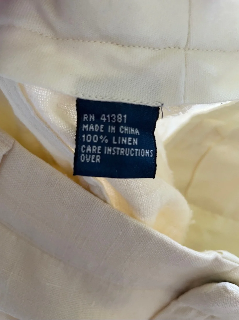 Polo Ralph Lauren Butter Yellow Linen Pants Flat Front Preppy Classic Luxe 36/30